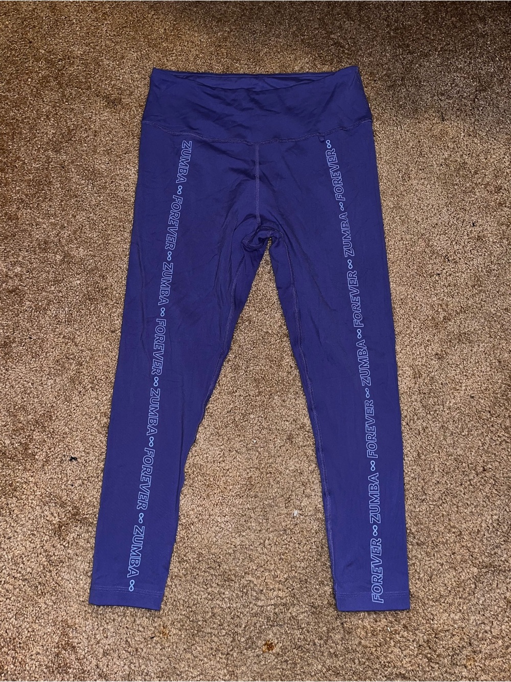 Zumba Fitness Purple Performance Leggings with Side Logo
